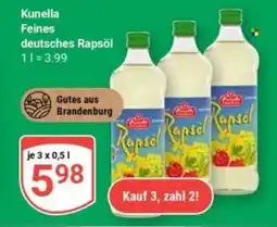 Globus Kunella Feines deutsches Rapsöl Angebot