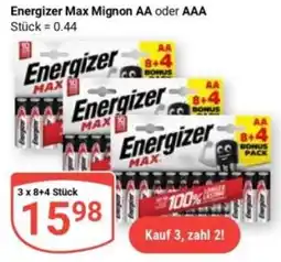 Globus Energizer Max Mignon AA oder AAA Angebot