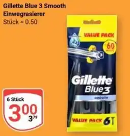 Globus Gillette Blue 3 Smooth Einwegrasierer Angebot