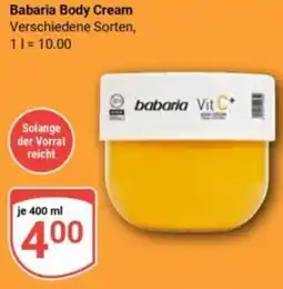 Globus Babaria Body Cream Angebot
