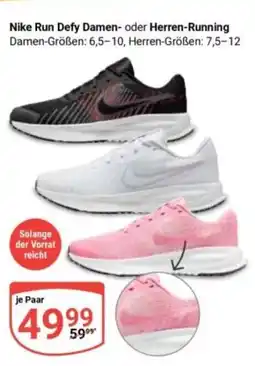 Globus Nike Run Defy Damen- oder Herren-Running Angebot