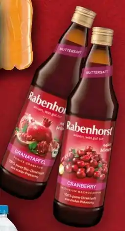 Handelshof Rabenhorst granat- apfelsaft/ cranberry- saft Angebot
