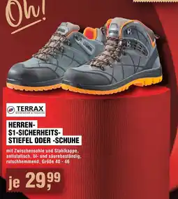 Handelshof TERRAX Herren- S1-sicherheits- stiefel oder -schuhe Angebot