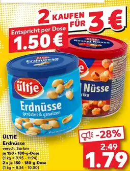 Kaufland ÜLTJE Erdnüsse Angebot