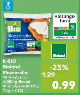 Kaufland K-BIO Bioland Mozzarella Angebot