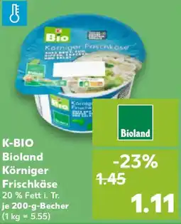 Kaufland K-BIO Bioland Korniger Frischkose Angebot