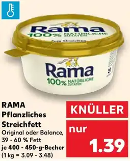 Kaufland RAMA Pflanzliches Streichfett Angebot