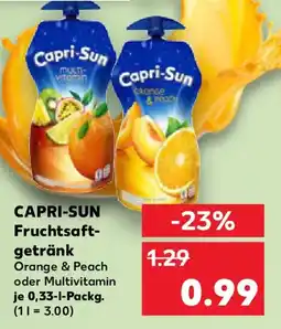 Kaufland CAPRI-SUN Fruchtsaft- getränk Orange & Peach oder Multivitamin Angebot
