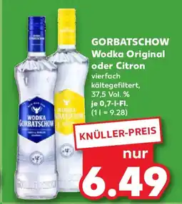Kaufland GORBATSCHOW Wodka Original oder Citron Angebot