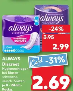 Kaufland ALWAYS Discreet Angebot