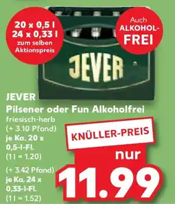 Kaufland JEVER Pilsener oder Fun Alkoholfrei Angebot