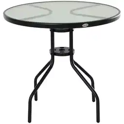 Netto Marken-Discount Outsunny Balkontisch Metall, Hartglas Angebot