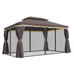 Netto Marken-Discount Outsunny Pavillion Aluminiumlegierung, Polyester Angebot