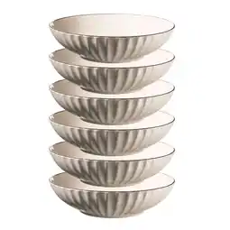 Netto Marken-Discount Mäser Suppenteller-Set, Steinzeug Osita Weiß Angebot