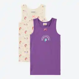 NKD Kinder-Mädchen-Unterhemd mit Print, 2er-Pack Angebot