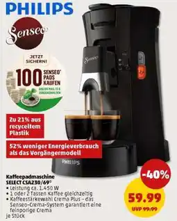 PENNY Kaffeepadmaschine SELECT CSA230/69 Angebot