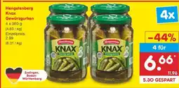 Netto Marken-Discount Hengstenberg Knax Gewürzgurken Angebot