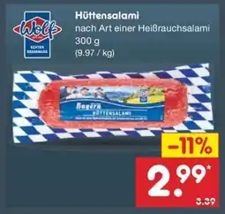 Netto Marken-Discount Hüttensalami Angebot