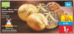 Netto Marken-Discount Kaiser-, Mohn- oder Sesambrötchen Angebot