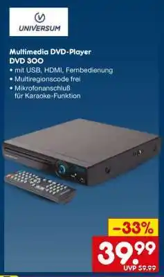 Netto Marken-Discount Multimedia DVD-Player DVD 300 Angebot