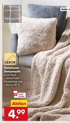 Netto Marken-Discount Dekokissen Sherpaoptik Angebot