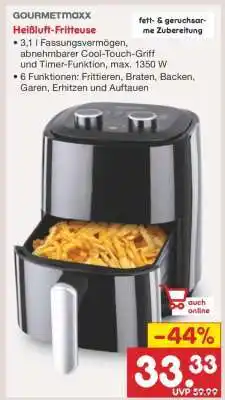 Netto Marken-Discount Gourmetmaxx Heißluft-Fritteuse Angebot