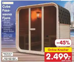Netto Marken-Discount Cube Fasssauna Fjora Angebot
