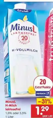 Netto Marken-Discount MinusL H-Milch laktosefrei Angebot