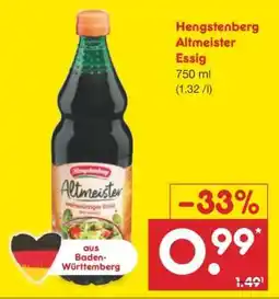 Netto Marken-Discount Hengstenberg Altmeister Essig Angebot