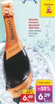 Netto Marken-Discount Mionetto Prosecco Spumante DOC Brut Angebot