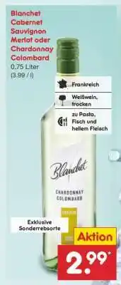 Netto Marken-Discount Blanchet Cabernet Sauvignon Merlot oder Chardonnay Colombard Angebot