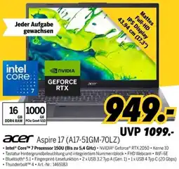MEDIMAX acer Aspire 17 (A17-51GM-70LZ) Angebot