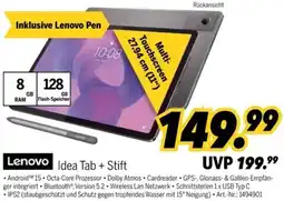 MEDIMAX Lenovo Idea Tab + Stift Angebot