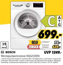 MEDIMAX BOSCH Wärmepumpentrockner WQG233D91 Angebot