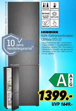 MEDIMAX LIEBHERR Kühl-/Gefrierkombination CBNbda 572i-22 Angebot