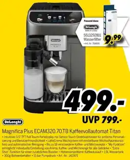 MEDIMAX DeLonghi Magnifica Plus ECAM320.70.TB Kaffeevollautomat Titan Angebot
