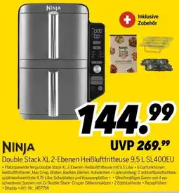 MEDIMAX NINJA Double Stack XL 2-Ebenen Heißluftfritteuse 9,5 L SL400EU Angebot