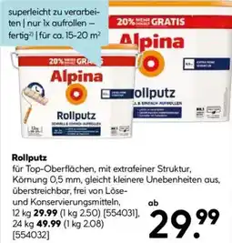 Hellweg Alpina Rollputz Angebot