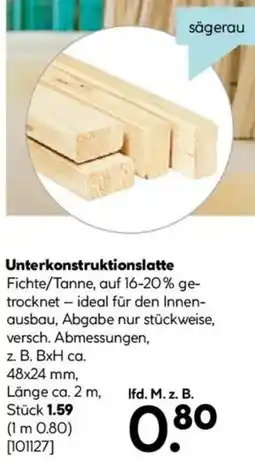 Hellweg Unterkonstruktionslatte Angebot