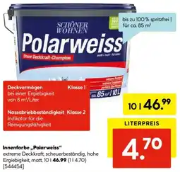 Hellweg SCHÖNER WOHNEN Innenfarbe ,,Polarweiss" Angebot