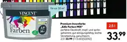 Hellweg VINCENT Premium-Innenfarbe ,,Edle Farben MIX" Angebot