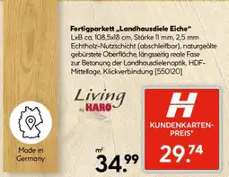 Hellweg Fertigparkett ,,Landhausdiele Eiche" Angebot