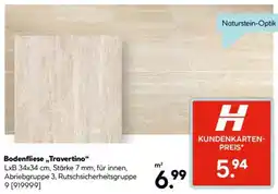 Hellweg Bodenfliese ,,Travertino" Angebot