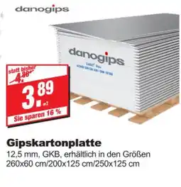 bauSpezi Danogips gipskartonplatte Angebot