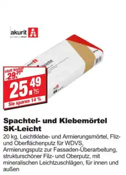 bauSpezi Akurit spachtel- und klebemörtel sk-leicht Angebot