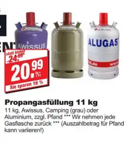 bauSpezi Propangasfüllung Angebot