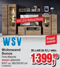 Möbelfundgrube Wohnwand Sonos Angebot