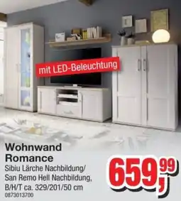 Möbelfundgrube Wohnwand Romance Angebot