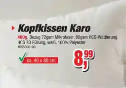 Möbelfundgrube Kopfkissen Karo Angebot