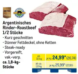 METRO METRO Premium Argentinisches Rinder-Roastbeef 1/2 Stücke Angebot